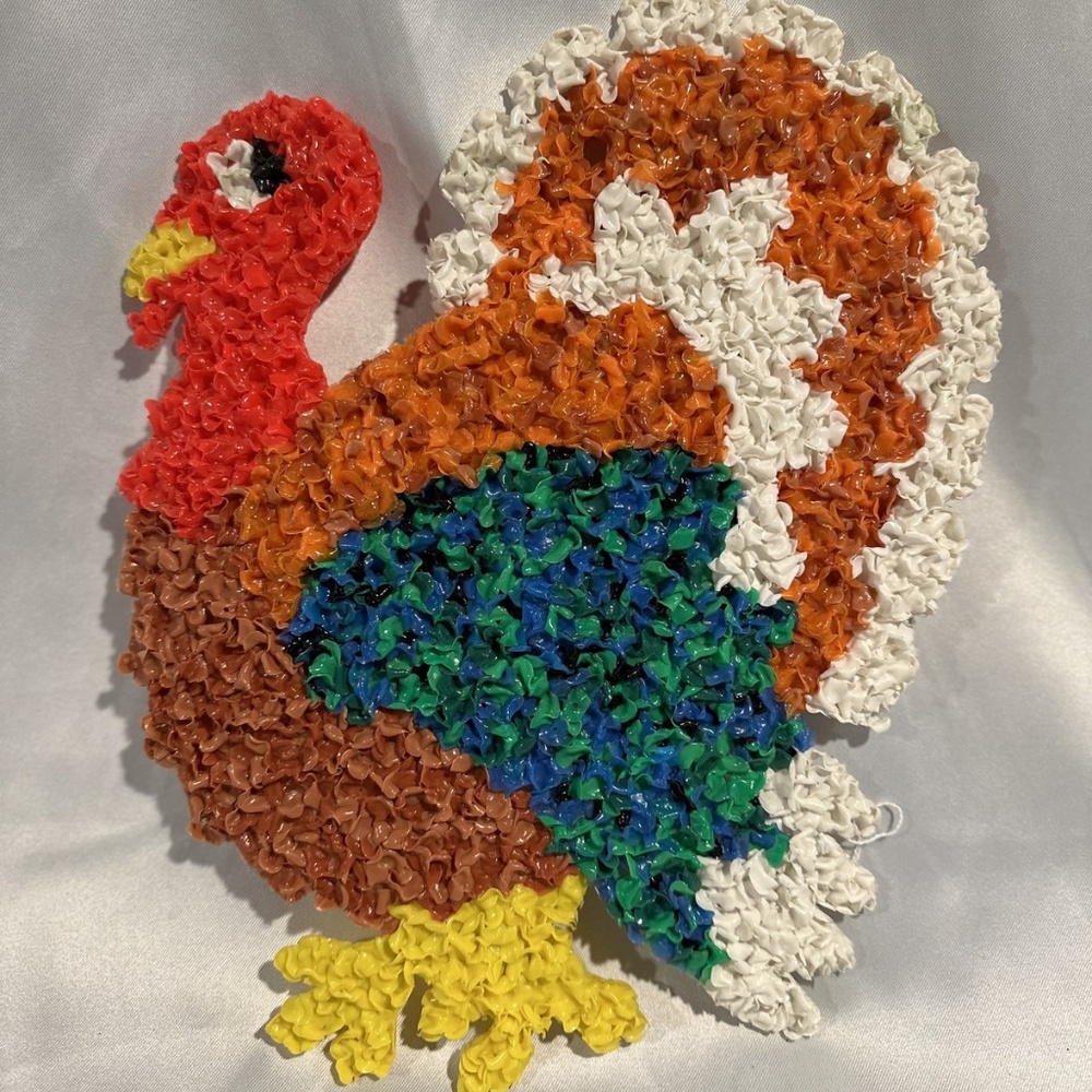 Vintage Plastic Turkey Wall Decor Fall Thanksgiving
